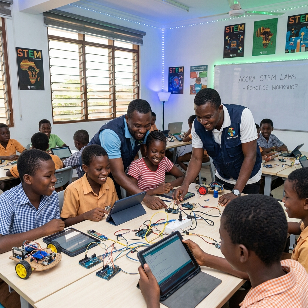 Students learning STEM at Infinity STEM
